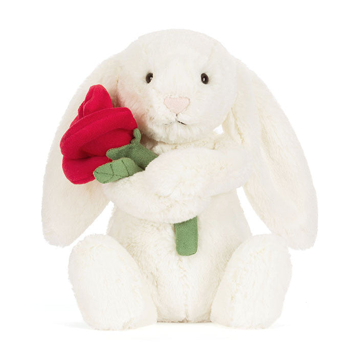 Jellycat knuffel bunny cream with Rose 670983165760