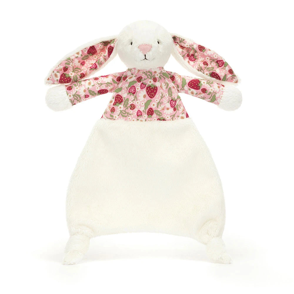 Jellycat knuffeldoekje blossom cream bunny berry kopen