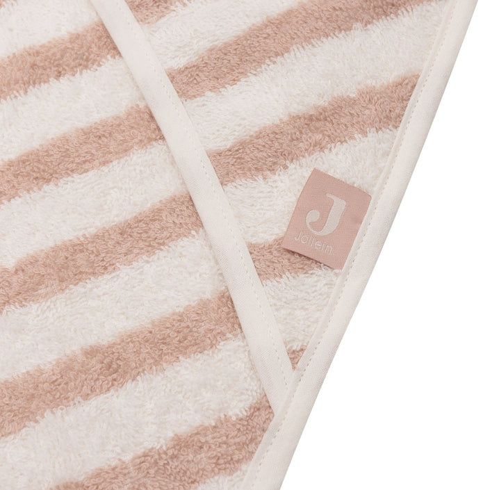 Jollein badcape terry stripe wild rose
