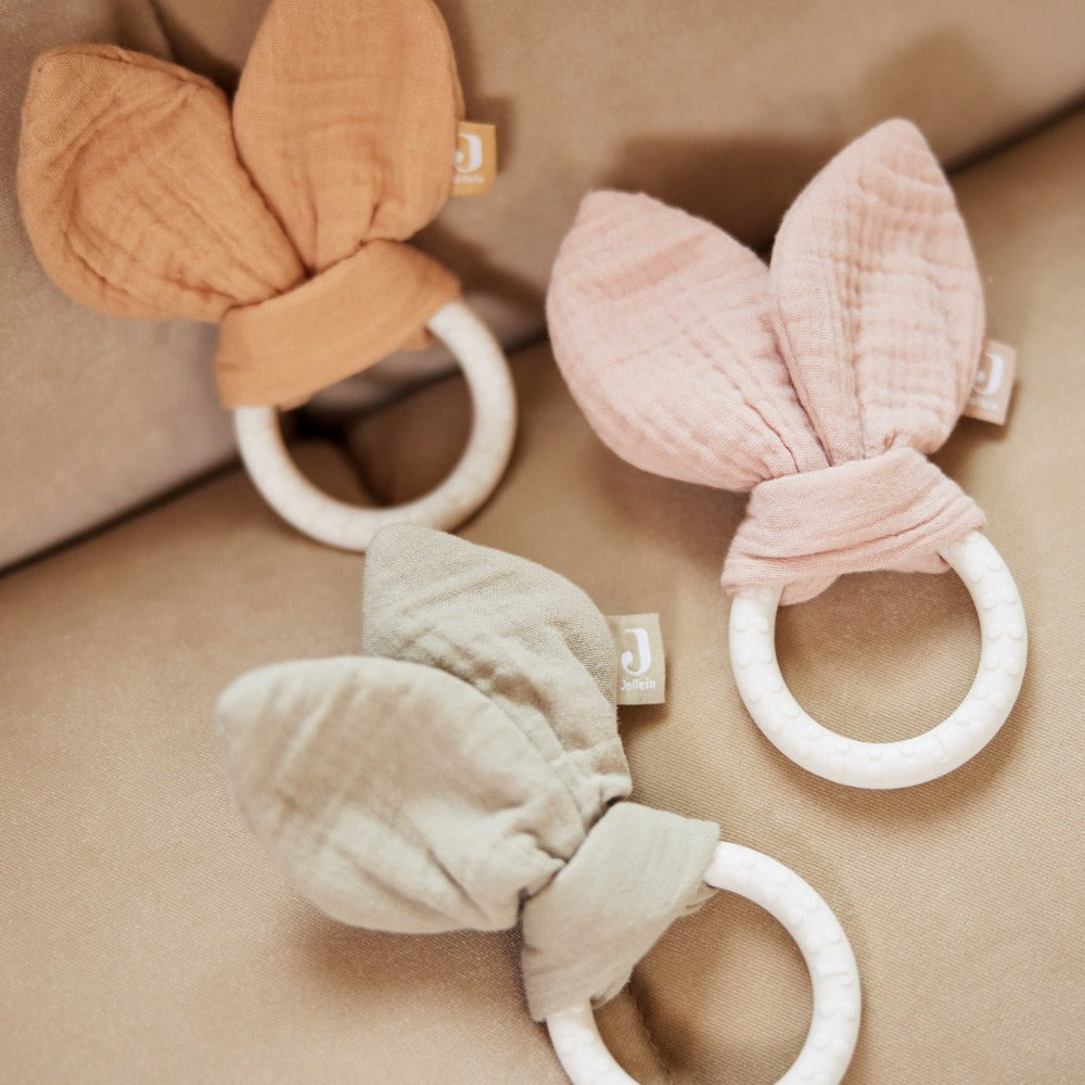 Jollein siliconen bijtring bunny ears roze kopen