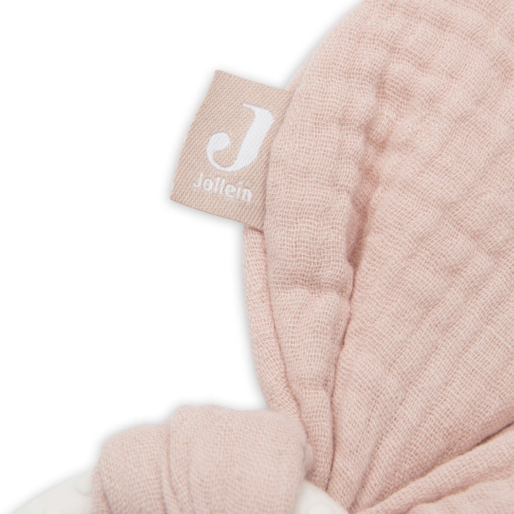 Jollein siliconen bijtring bunny ears roze 8717329364523