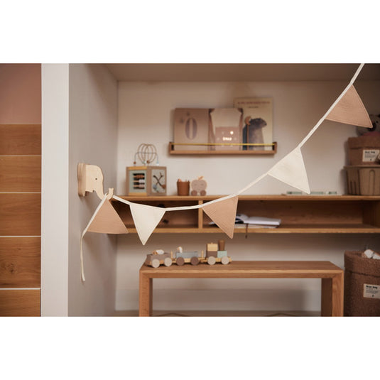 Jollein vlaggenslinger biscuit 200 cm