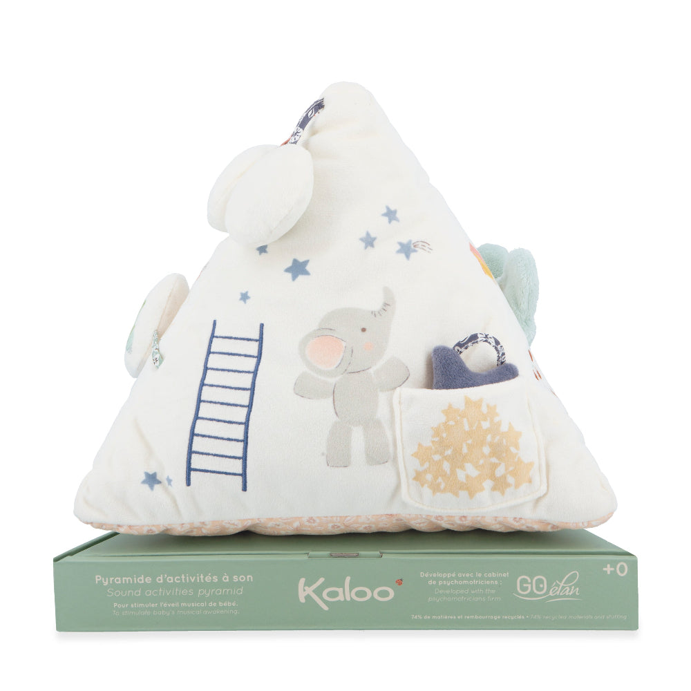 Kaloo activiteit- en geluidenpiramide 0 jr+ 100% recycled polyester