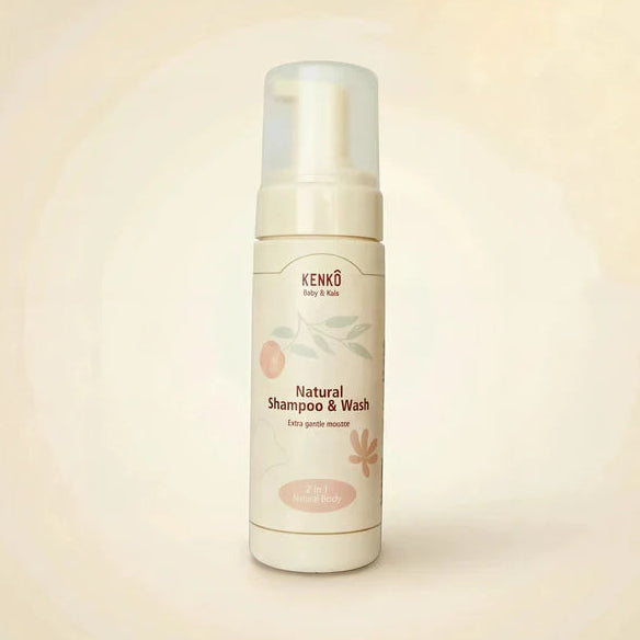 Kenko natural shampoo & wash mousse baby + kids