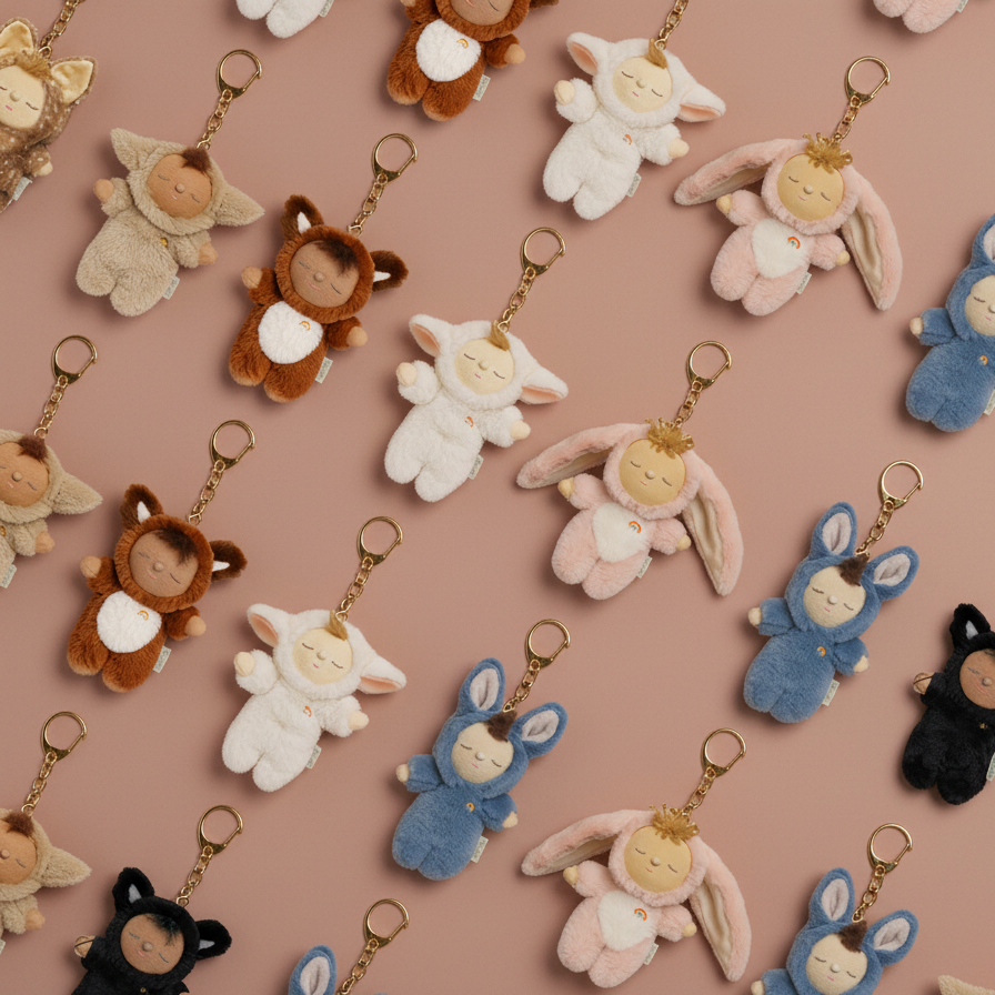 Olli Ella Cozy Bag Charm Cat Nox