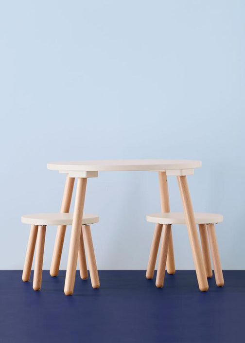 Kids Concept kindertafel + krukken wit