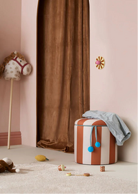 Kids Concept opbergberg poef brown f