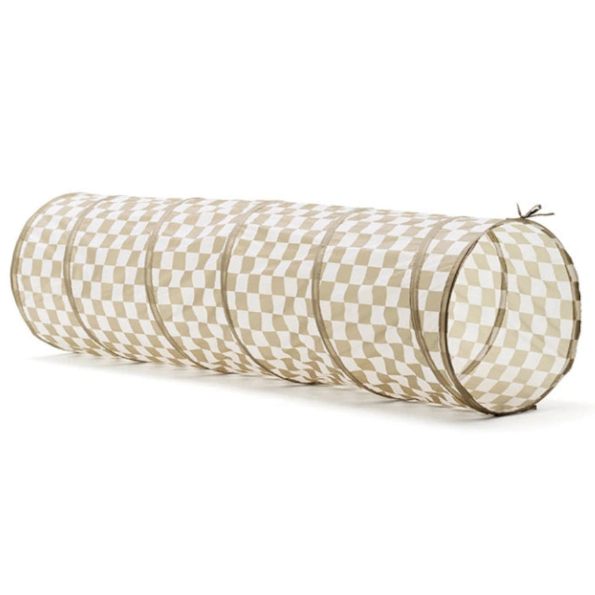 Kids Concept speeltunnel ruitjes olijfgroen