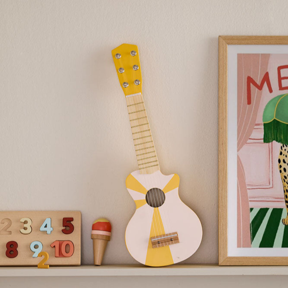 Kids Concept gitaar geel wit kopen