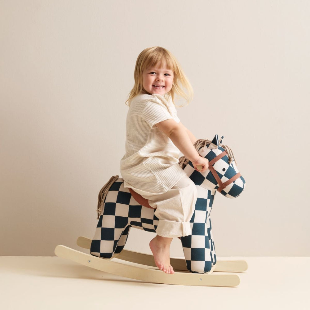 Kids Concept hobbelpaard Miro ruitjes 18 mnd+ 7340028736813