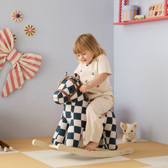 Kids Concept hobbelpaard Miro ruitjes 18 mnd 7340028736813 f