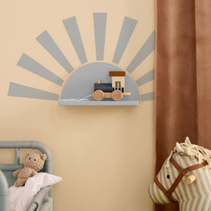 Kids Concept plank cirkel licht blauw met stickers1000979