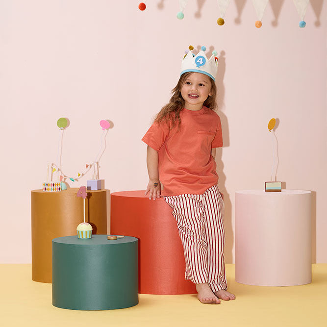 Kids Concept verjaardags kroon 1-10 jr Polyester + gecertificeerd organisch katoen
