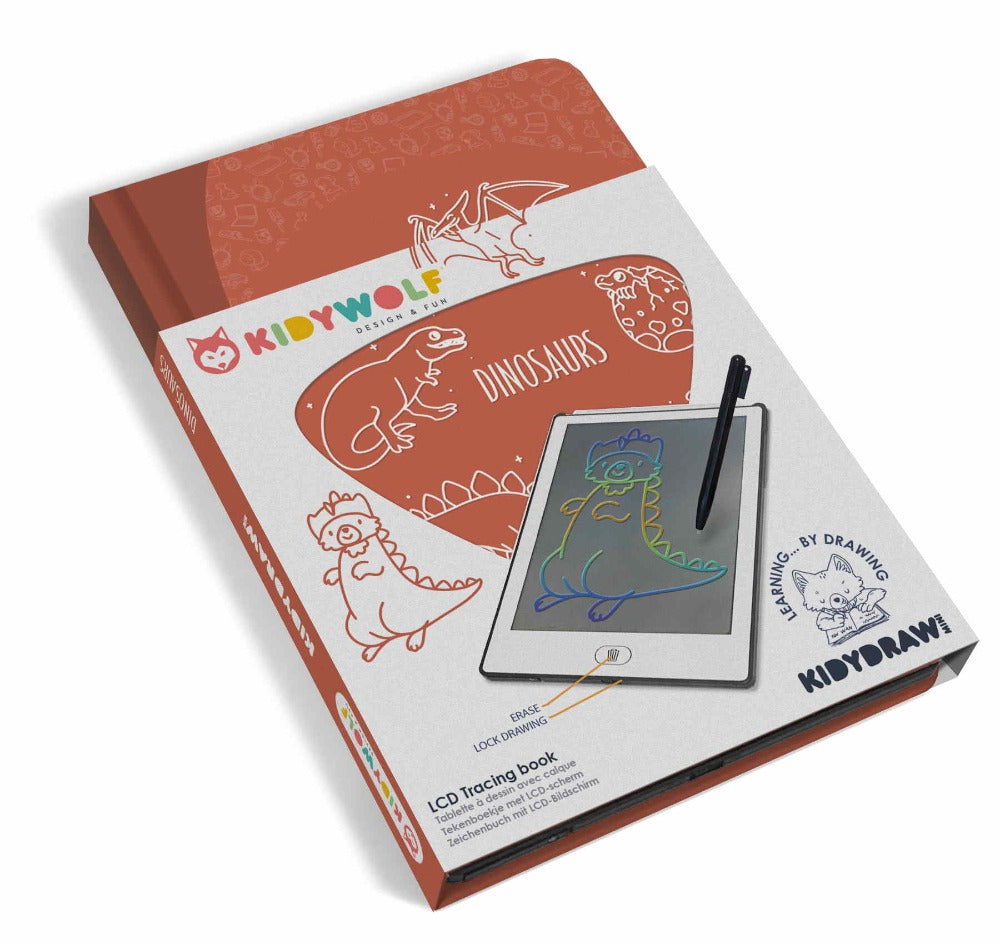 Kidywolf Kidydraw Mini tekentablet dinosaurs 5 jr+