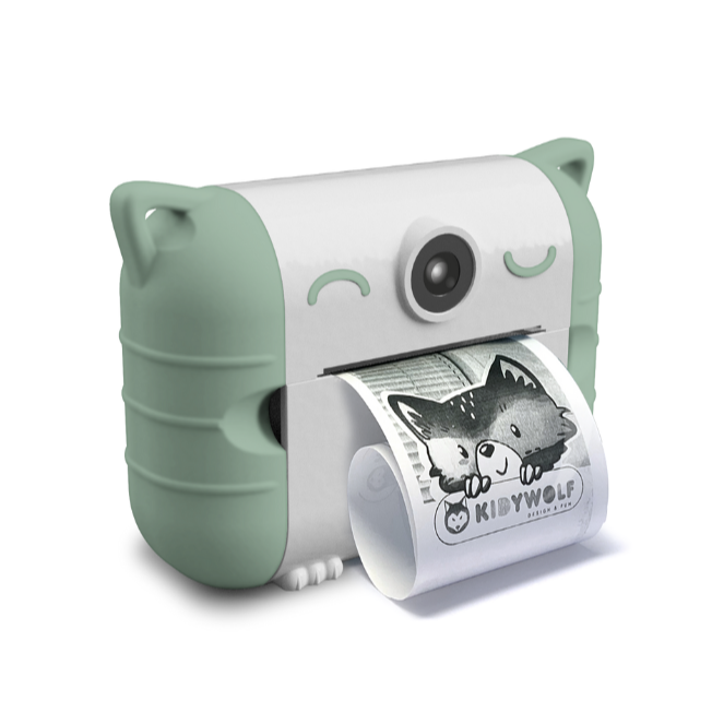 Kidywolf Kidyprint kindercamera met printer groen 4 jr+