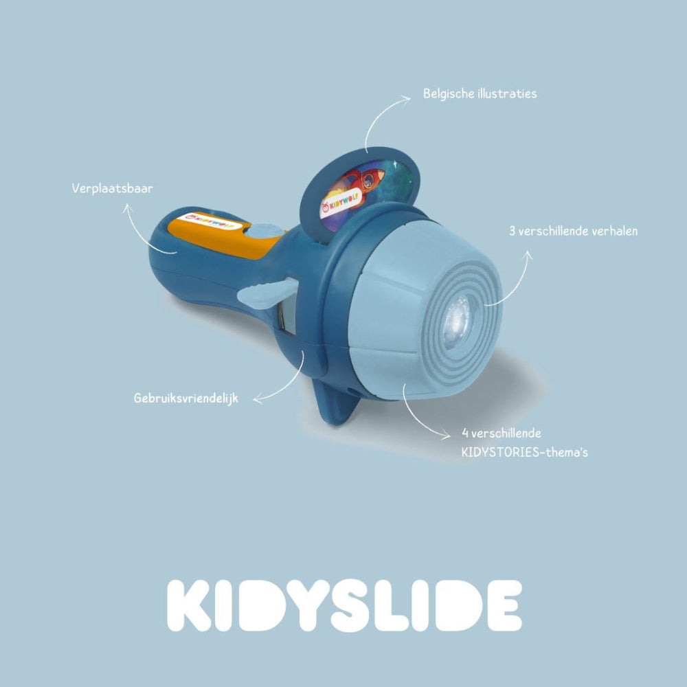 Kidywolf projector zaklamp kidyslide geschiedenis 3 jr+