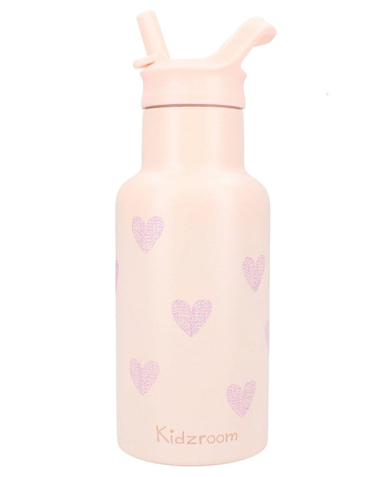Kidzroom drinkfles pink hearts030-01060
