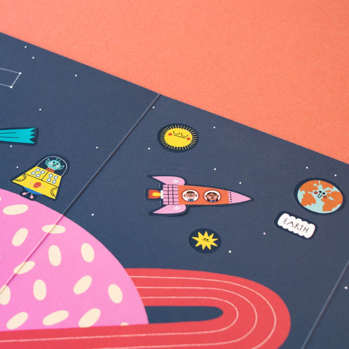 LONDJI herbruikbare stickers space 3 jr+