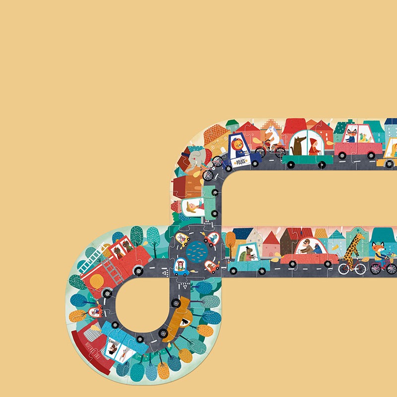LONDJI puzzel Beep Beep! 3jr+ / 48 stks recycled karton