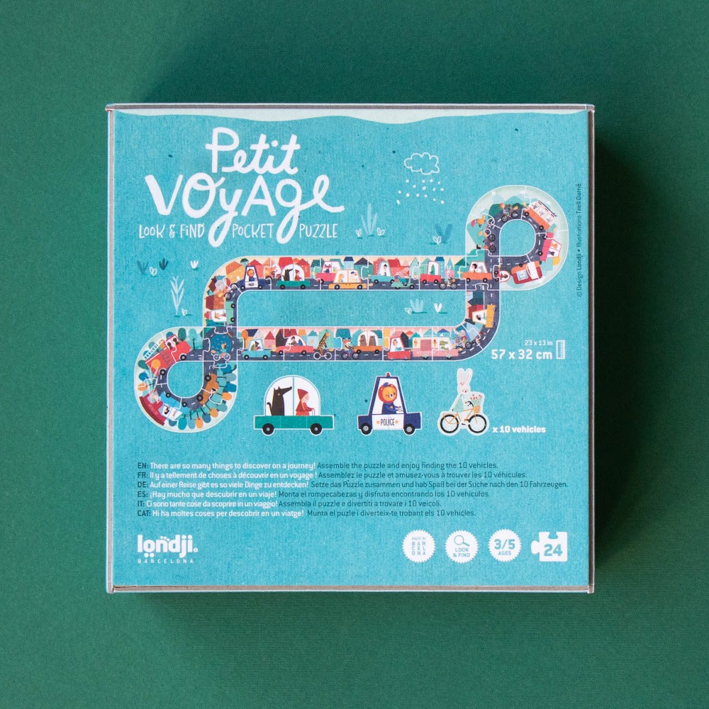 LONDJI puzzel Petit voyage 3jr+ / 24 stks recycled karton