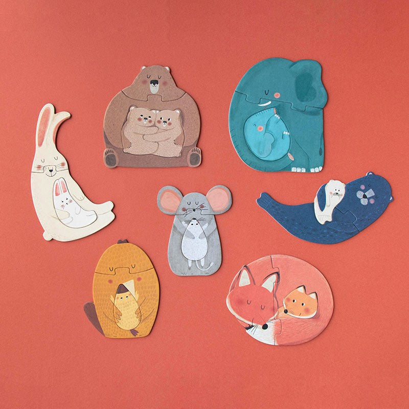 LONDJI puzzel mama 2 jr+ / 7 x 3 stks recycled karton