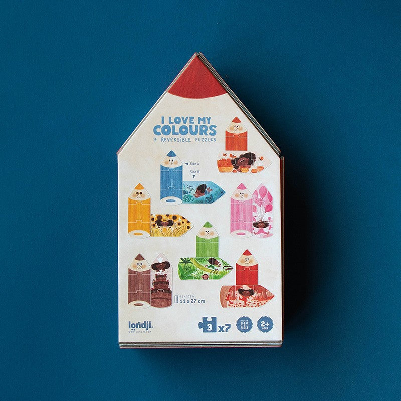 LONDJI puzzel my colour red 7 x 3 stks 2 jr