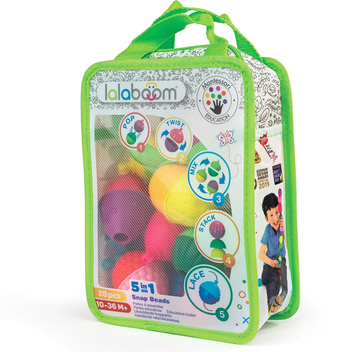 Lalaboom educatieve kralen 28 stks 10 mnd+