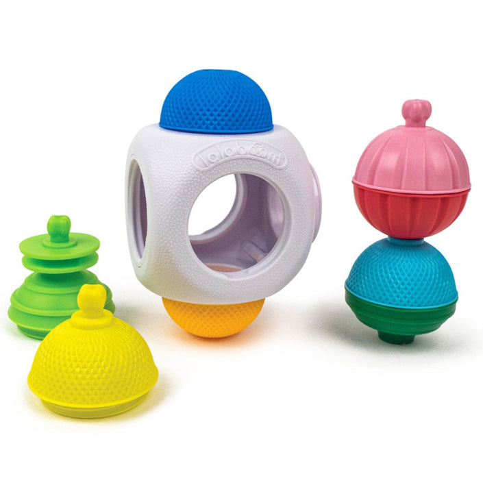 Lalaboom educatieve kralen + kubus 9 stks 10 mnd+