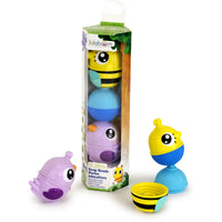 Lalaboom educatieve kralen bij + vogel paars 6 stks 10 mnd+