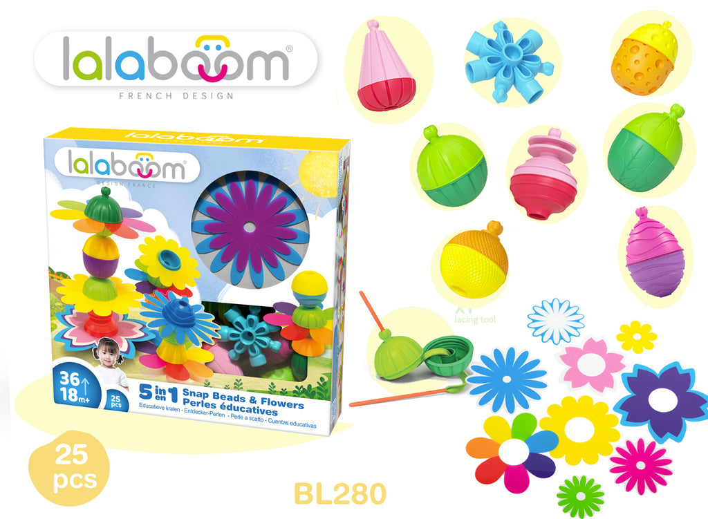 Lalaboom educatieve kralen bloemen 25 stks 10 mnd+ 4897067861967
