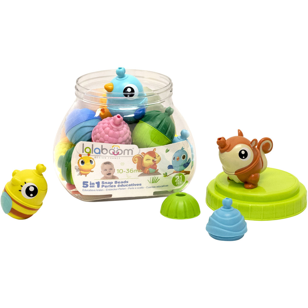 Lalaboom educatieve kralen dieren 21 stks 10 mnd+ BL220