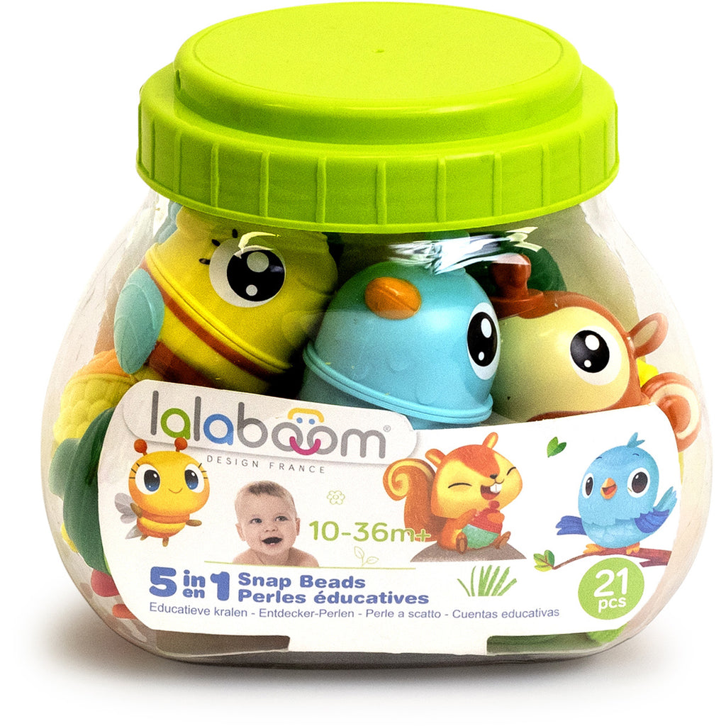 Lalaboom educatieve kralen dieren 21 stks 10 mnd+ Kunststof