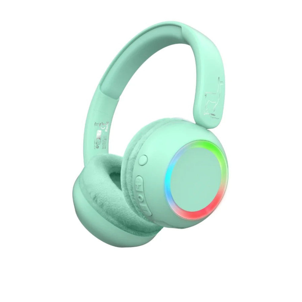 Lalarma draadloze koptelefoon met licht mint