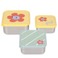 Lassig stainless steel snackbox set happy trails flower 4066239458223