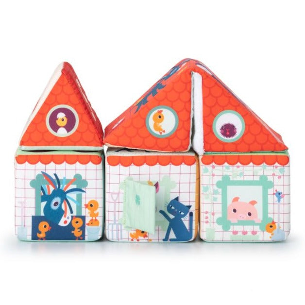 Lilliputiens stapelblokken boerderij 1+