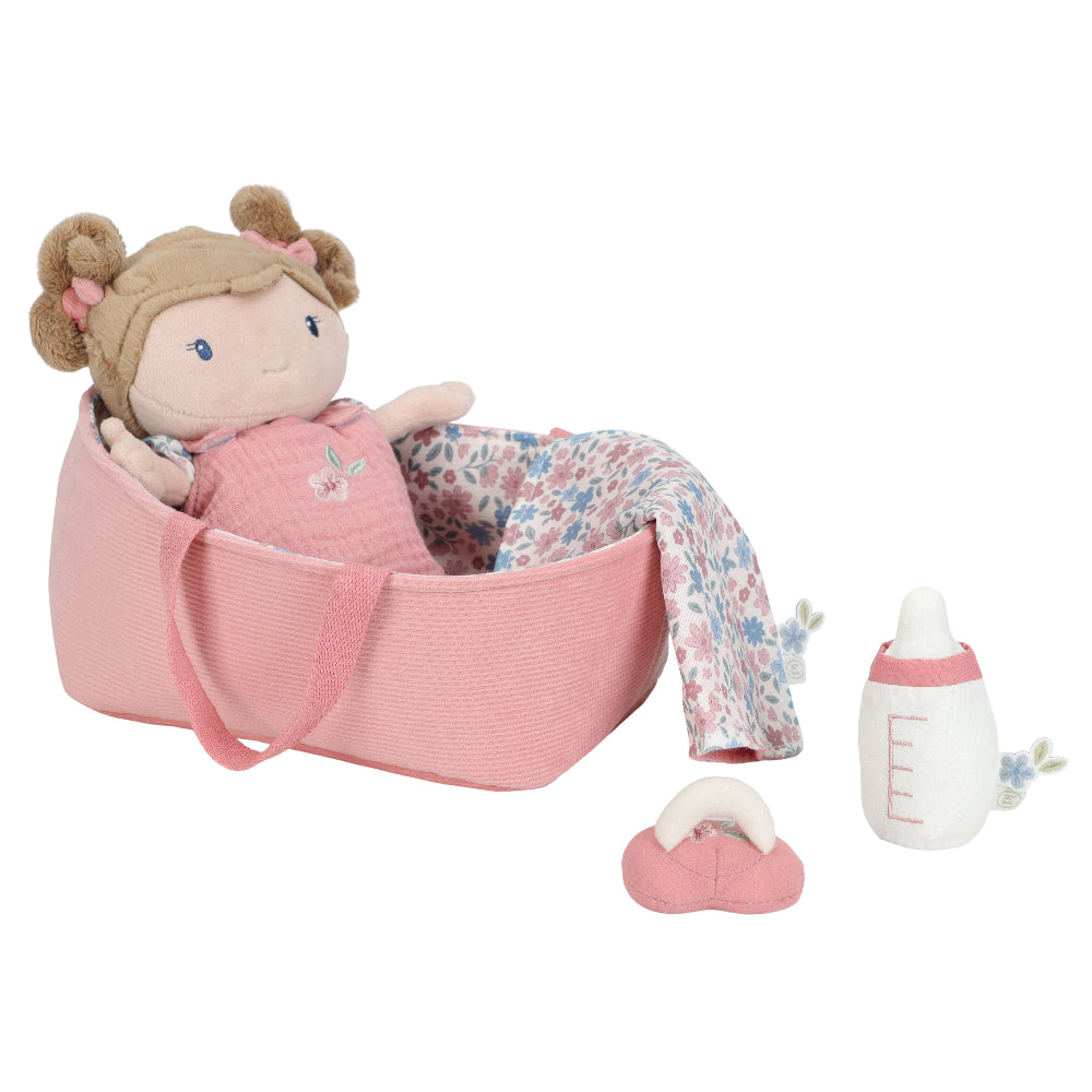 Little Dutch babypop in mandje Rosa 25 cm 1 jr+ kopen