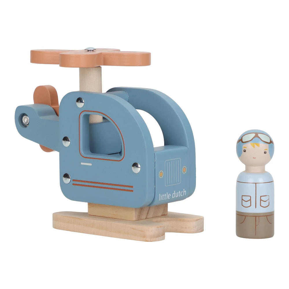 Little Dutch houten helikopter + popje 18 mnd+