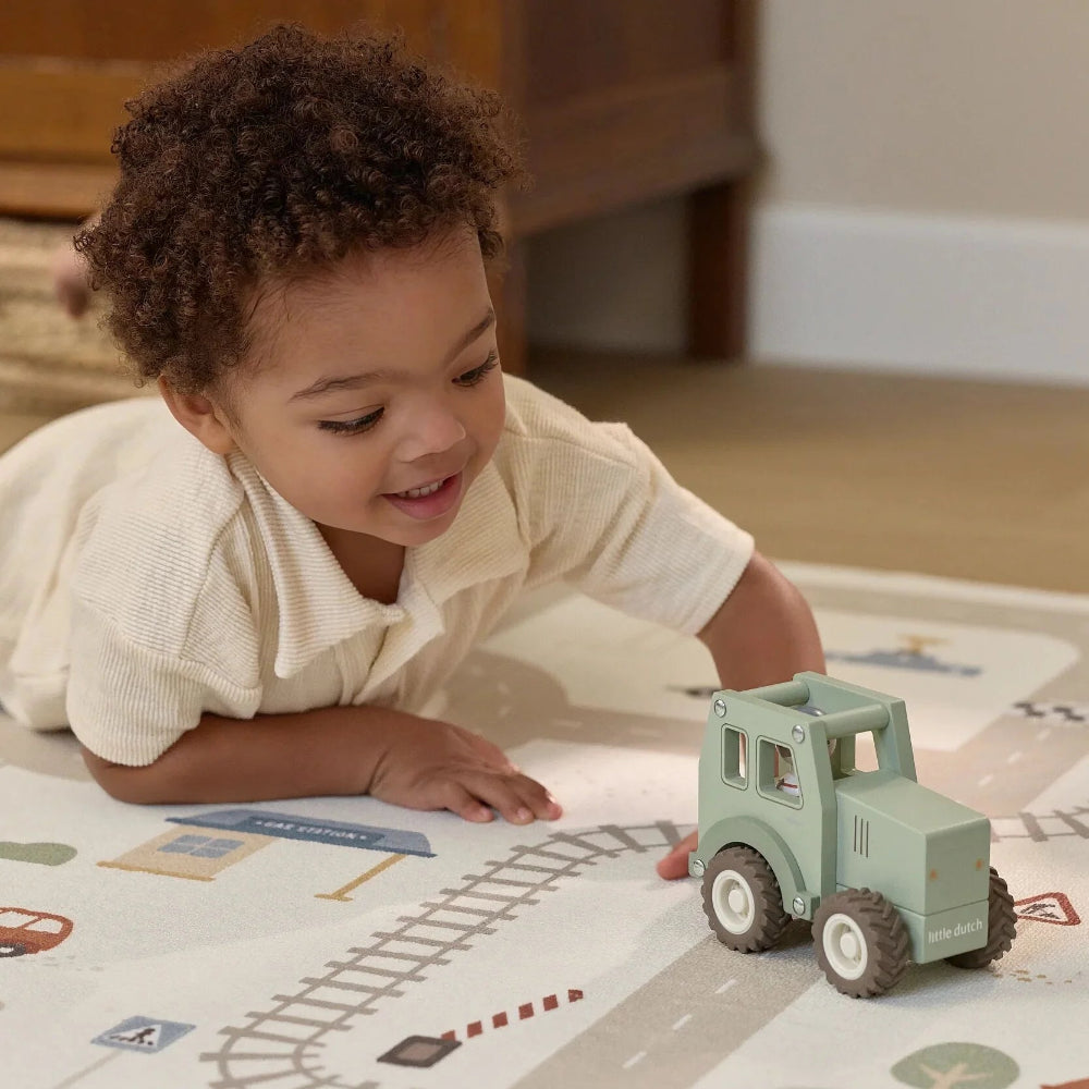 Little Dutch houten tractor + popje 18 mnd+ FSC hout