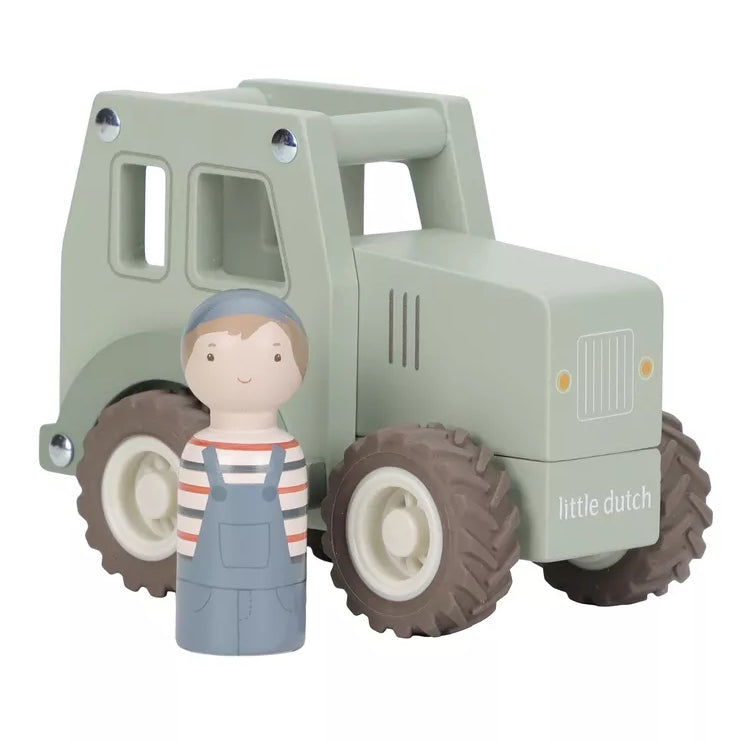 Little Dutch houten tractor + popje 18 mnd+