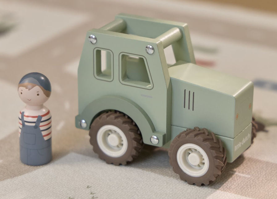 Little Dutch houten tractor + popje 18 mnd+ 8713291225510