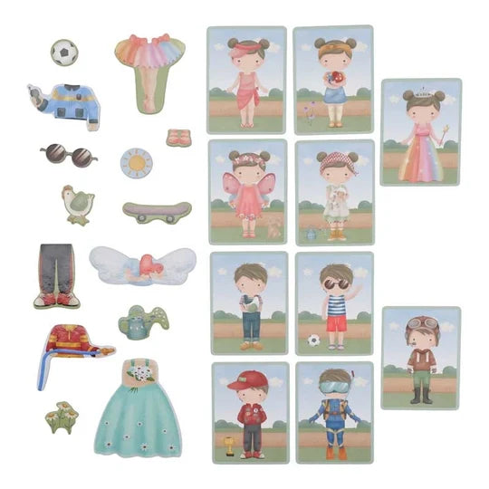 Little Dutch magnetisch speelbord Jim en Rosa dress-up 3 jr+ LD4784