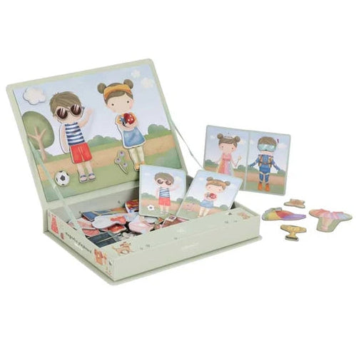 Little Dutch magnetisch speelbord Jim en Rosa dress-up 3 jr+ ABS + Kartonnen bewaardoos