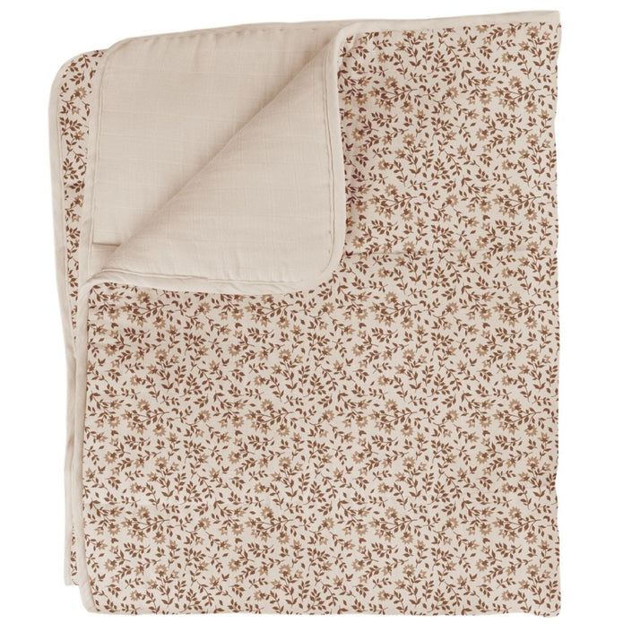 Main Sauvage baby quilt deken hibiscus 110x120