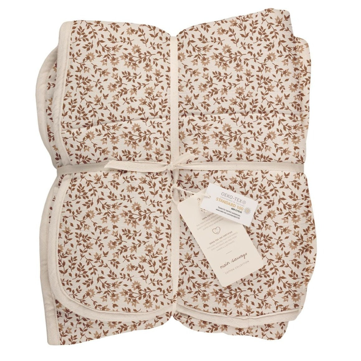 Main Sauvage baby quilt deken hibiscus 110x120