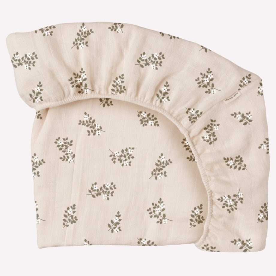 Main Sauvage hoeslaken holly flowers 70 x 140