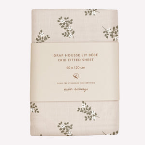 Main Sauvage hoeslaken holly flowers 70 x 140