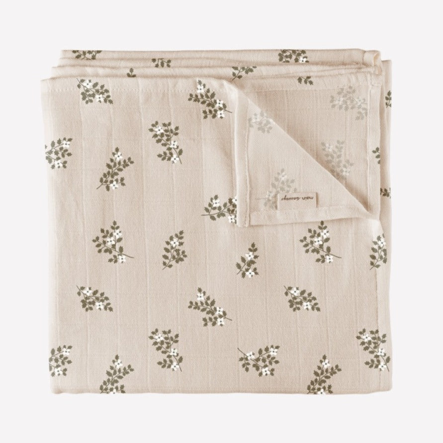 Main Sauvage hydrofiele doek holly flowers 110 x 110