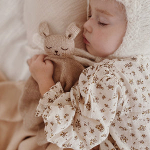 Main Sauvage knuffeldoekje bunny sand knit a