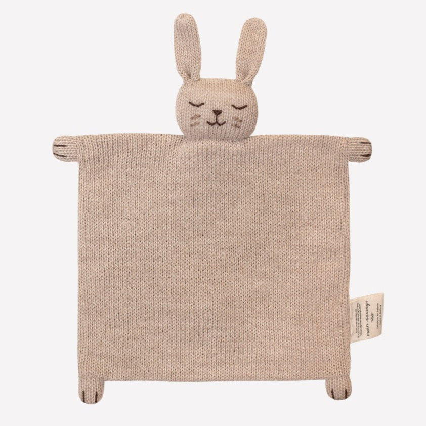 Main Sauvage knuffeldoekje bunny sand knit a