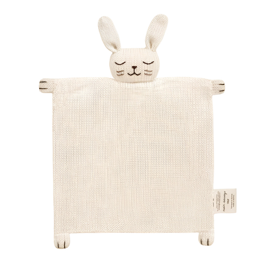 Main Sauvage knuffeldoekje bunny ecru knit